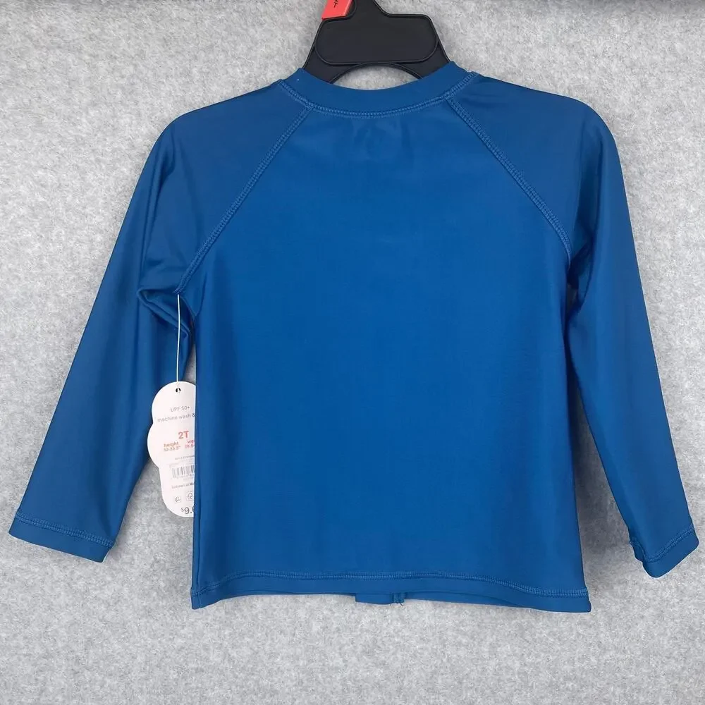 Wonder Nation Long Sleeve Swim Rash Guard Size 2T